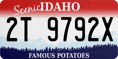 ID license plate 2T9792X