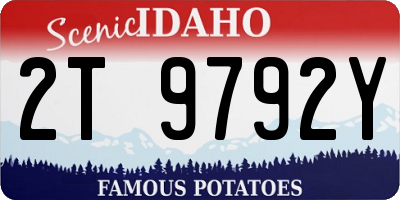 ID license plate 2T9792Y