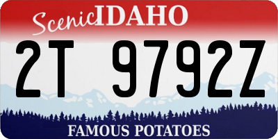 ID license plate 2T9792Z