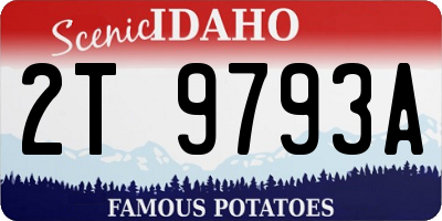 ID license plate 2T9793A