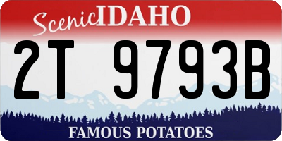 ID license plate 2T9793B