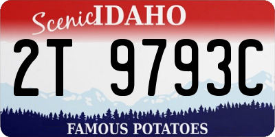 ID license plate 2T9793C