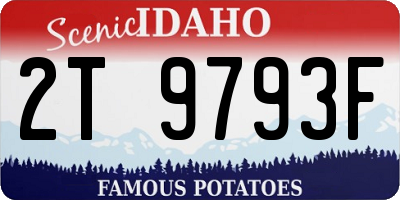 ID license plate 2T9793F