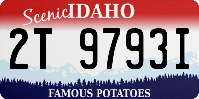 ID license plate 2T9793I