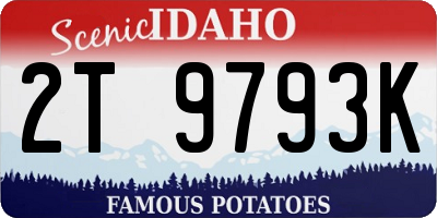 ID license plate 2T9793K