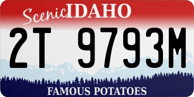 ID license plate 2T9793M