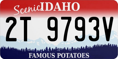 ID license plate 2T9793V