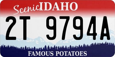 ID license plate 2T9794A