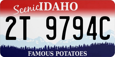 ID license plate 2T9794C