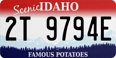 ID license plate 2T9794E