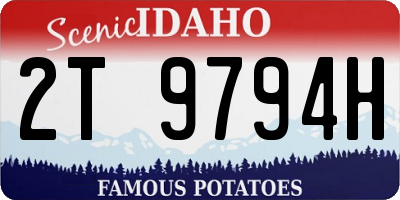 ID license plate 2T9794H