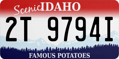 ID license plate 2T9794I