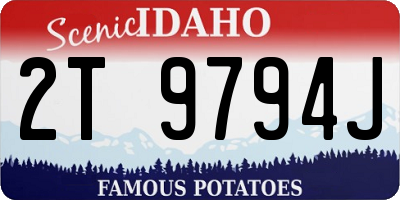 ID license plate 2T9794J