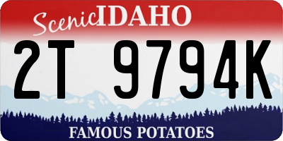 ID license plate 2T9794K