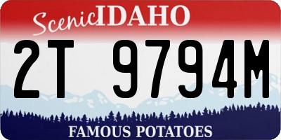 ID license plate 2T9794M