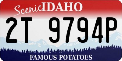 ID license plate 2T9794P