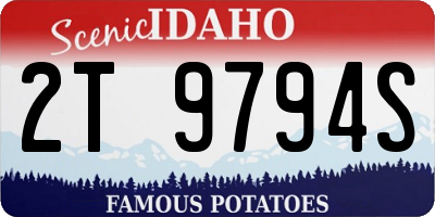 ID license plate 2T9794S