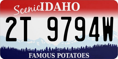 ID license plate 2T9794W