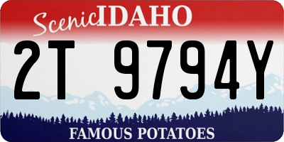 ID license plate 2T9794Y