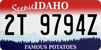 ID license plate 2T9794Z