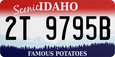 ID license plate 2T9795B