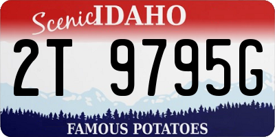 ID license plate 2T9795G