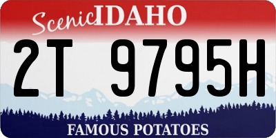 ID license plate 2T9795H