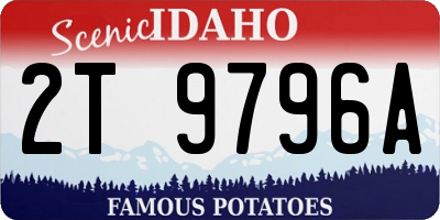 ID license plate 2T9796A