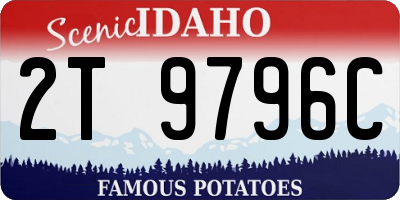 ID license plate 2T9796C