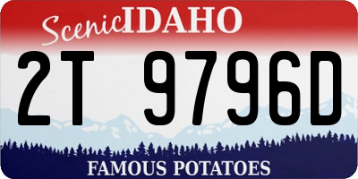 ID license plate 2T9796D