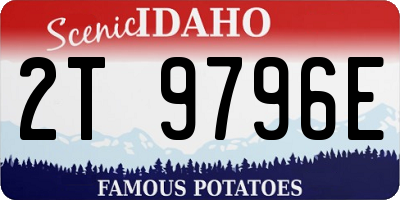 ID license plate 2T9796E