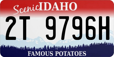 ID license plate 2T9796H