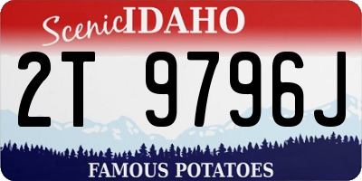 ID license plate 2T9796J