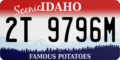 ID license plate 2T9796M