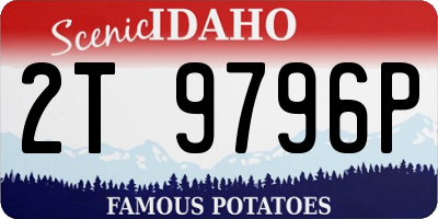 ID license plate 2T9796P