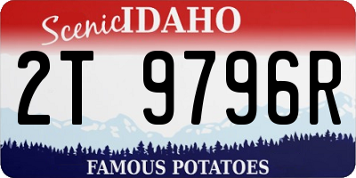 ID license plate 2T9796R