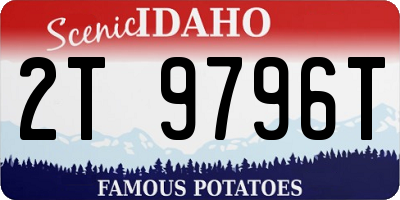 ID license plate 2T9796T