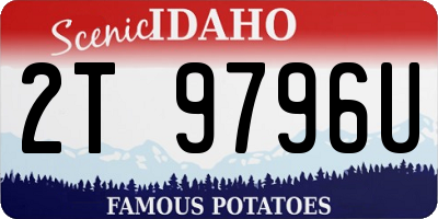 ID license plate 2T9796U