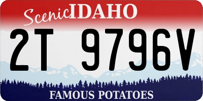 ID license plate 2T9796V