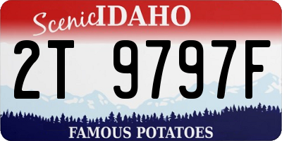 ID license plate 2T9797F