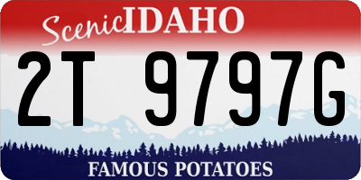 ID license plate 2T9797G