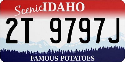 ID license plate 2T9797J