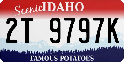 ID license plate 2T9797K