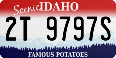 ID license plate 2T9797S