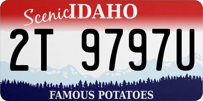 ID license plate 2T9797U