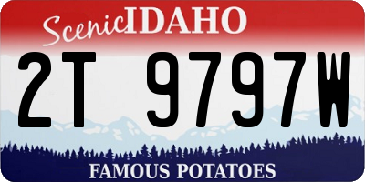 ID license plate 2T9797W