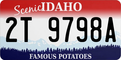 ID license plate 2T9798A