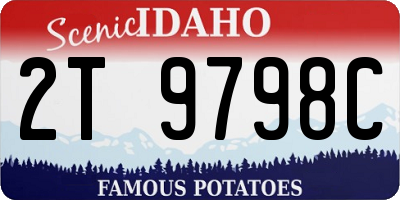 ID license plate 2T9798C