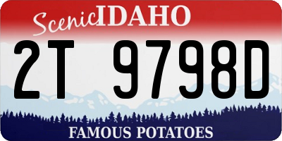 ID license plate 2T9798D