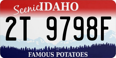 ID license plate 2T9798F